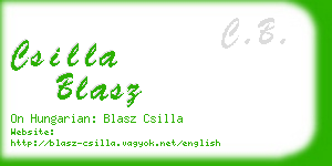 csilla blasz business card